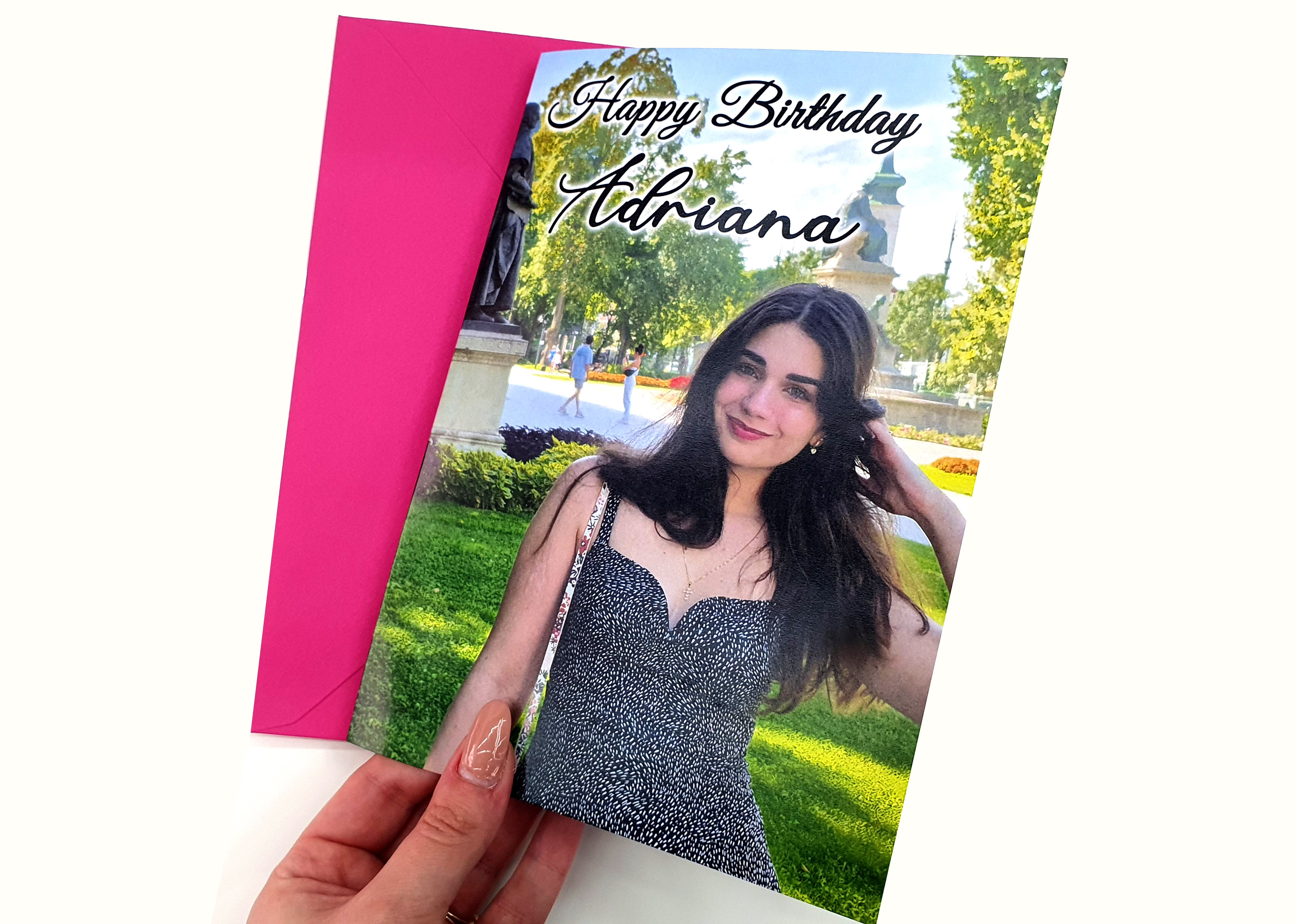 Personalised birthday greeting card example